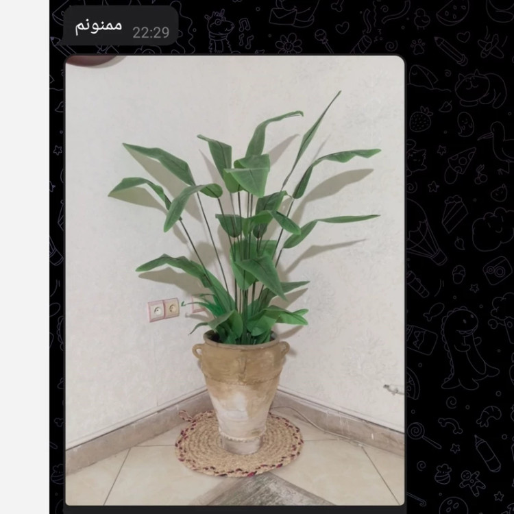 درخت مصنوعی پرنده بهشتی 24برگ تولید داخلی