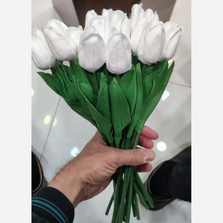 لاله لمسی سفید بدون تغییر رنگ