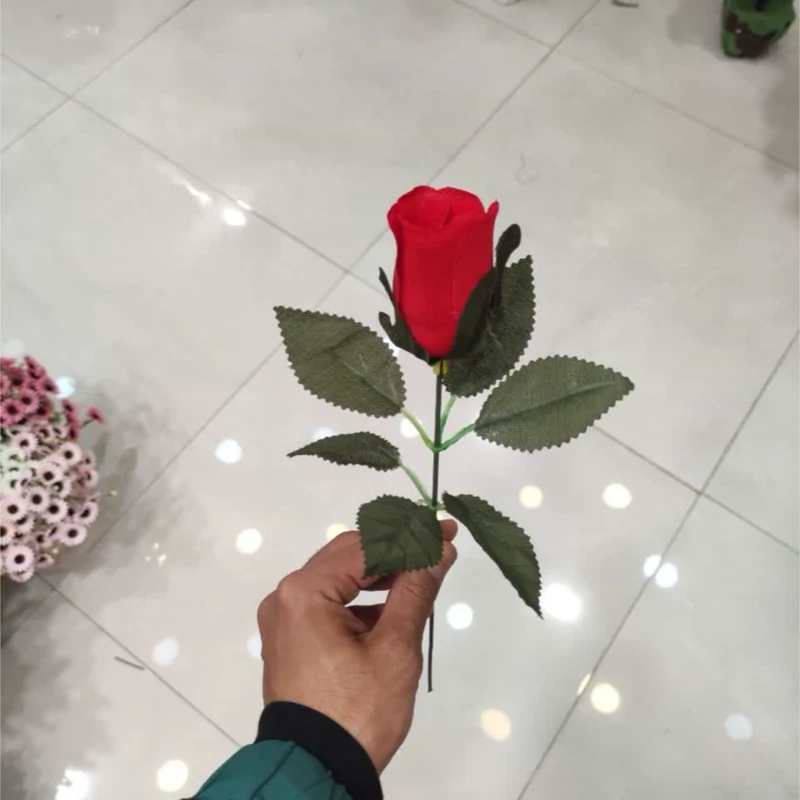 شاخه رز پارچه ایی