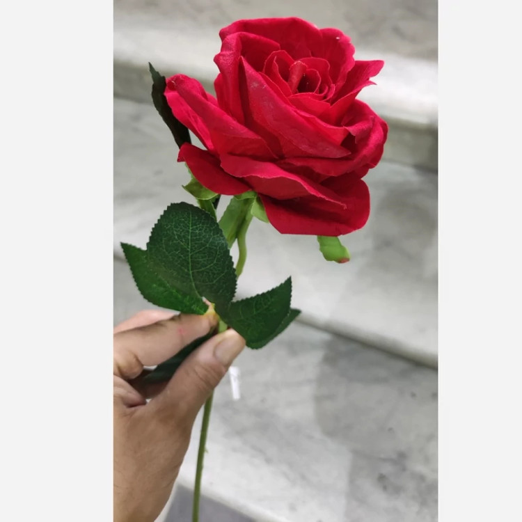 شاخه رز مخمل قرمز وارداتی