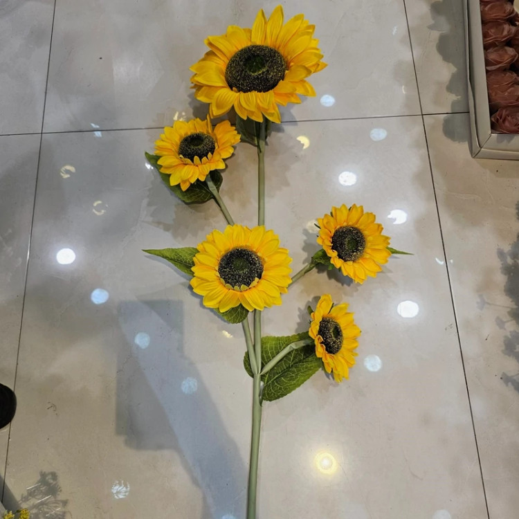 شاخه آفتاب گردان 5گل وارداتی سایز بزرگ کیفیت بالا