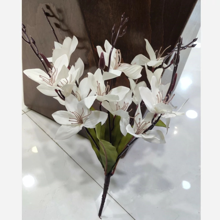 بوته آلستر سفید 5بازو و 15گل وارداتی