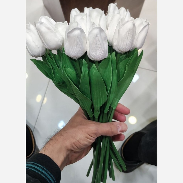 لاله لمسی سفید بدون تغییر رنگ