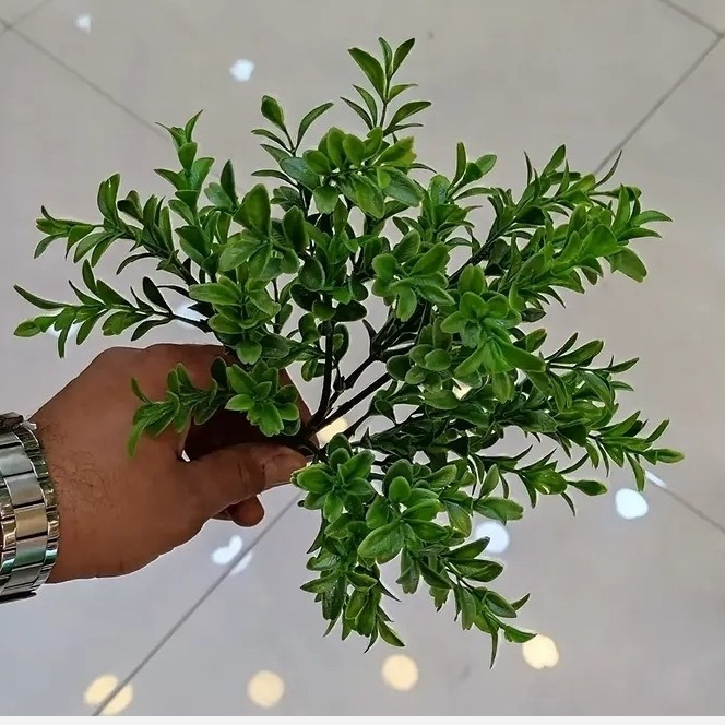 بوته برگ مصنوعی اناری سبز