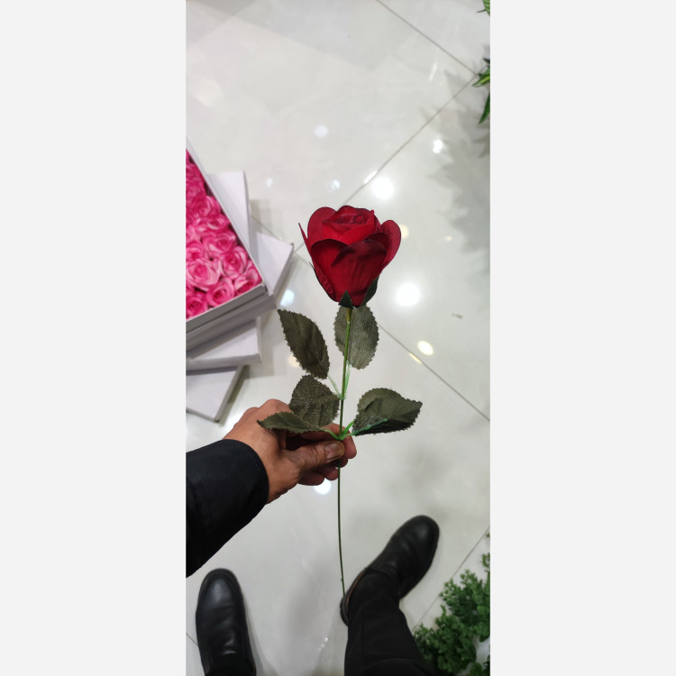 شاخه رز پارچه ایی